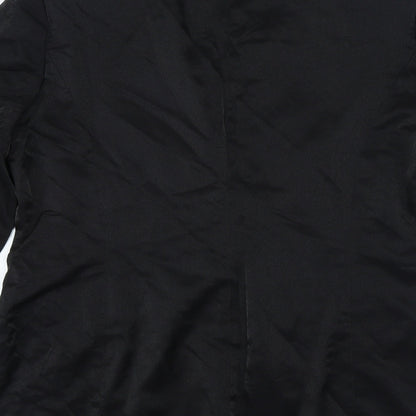 Richards Womens Black Viscose Jacket Blazer Size 14