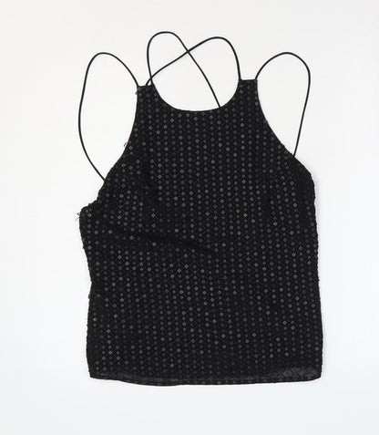 Womens UK Size 10 NEXT Black Camisole Blouse