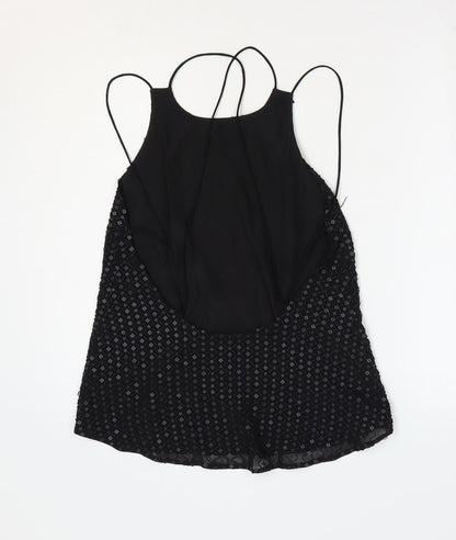 Womens UK Size 10 NEXT Black Camisole Blouse
