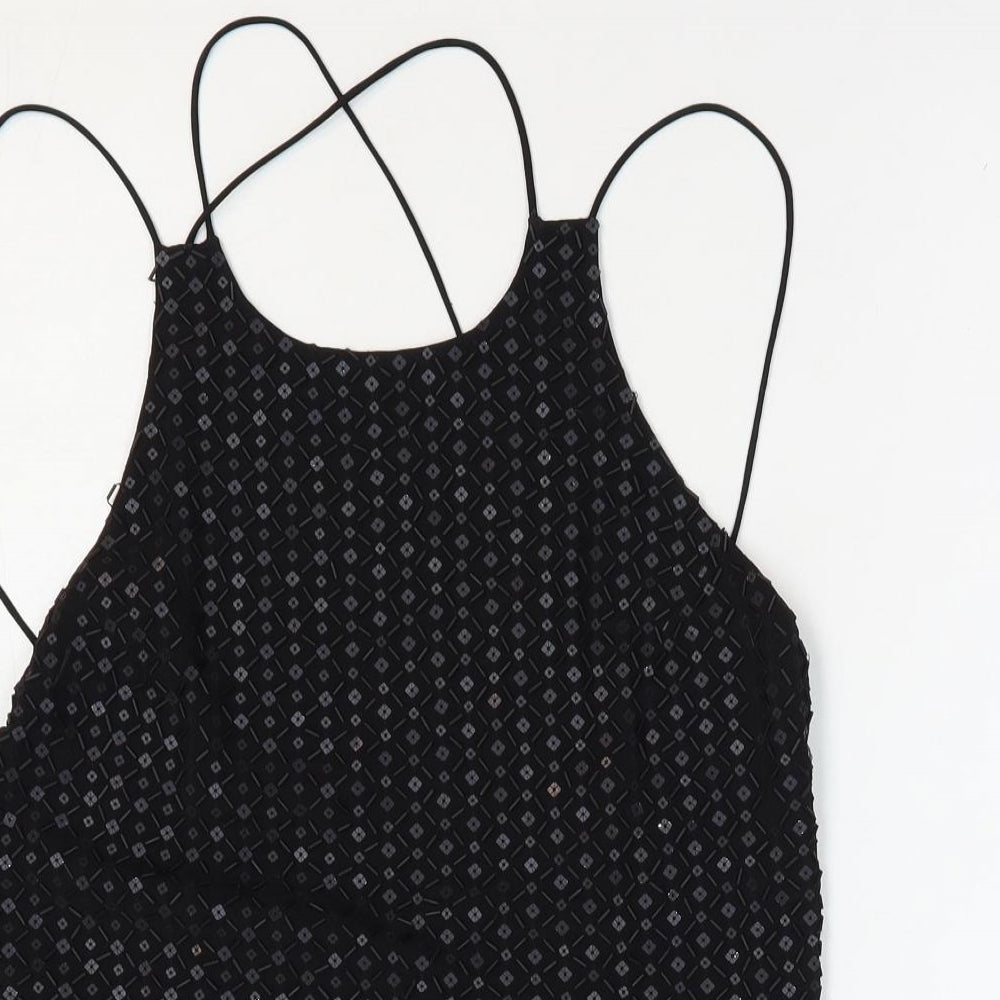 Womens UK Size 10 NEXT Black Camisole Blouse