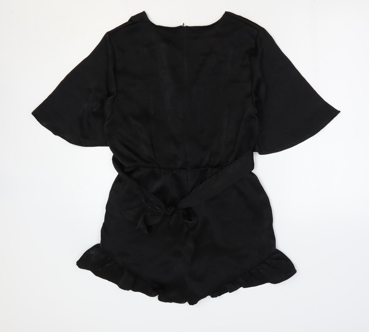 Missy Empire Womens Black Polyester Playsuit One-Piece Size S Zip