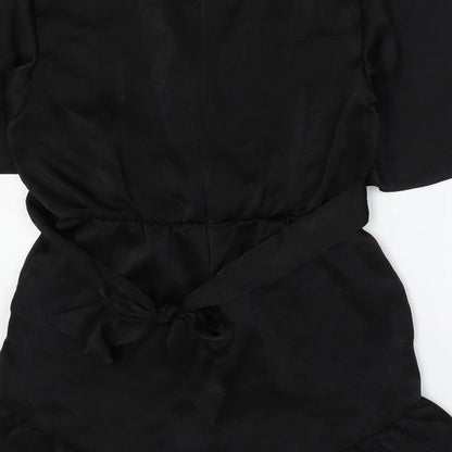 Missy Empire Womens Black Polyester Playsuit One-Piece Size S Zip
