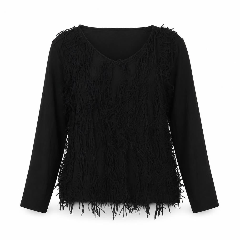 Womens UK Size 8 Yest Black Basic Blouse