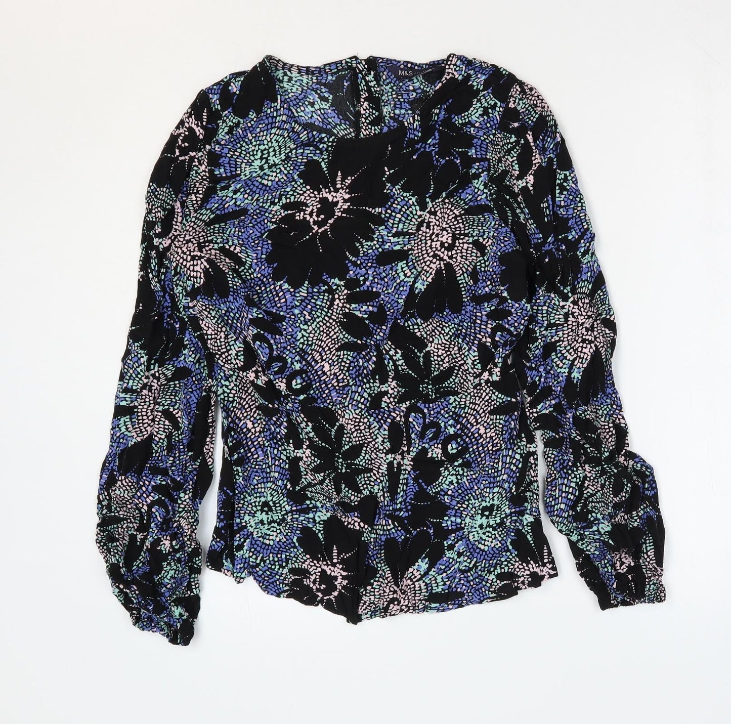 Womens UK Size 8 Marks and Spencer Multicoloured Basic Blouse