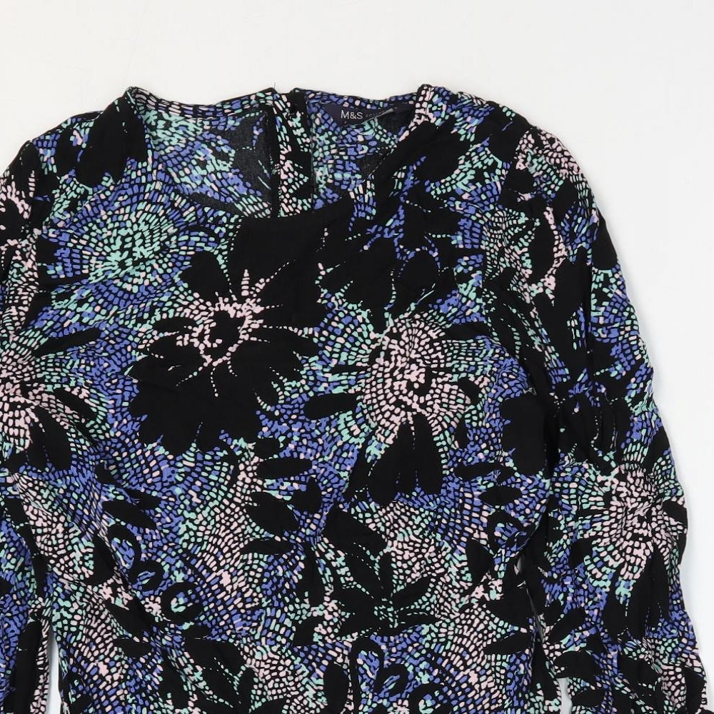 Womens UK Size 8 Marks and Spencer Multicoloured Basic Blouse