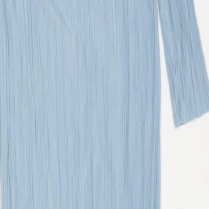 Autrograph Womens Blue Polyester A-Line Size 6 Round Neck Pullover