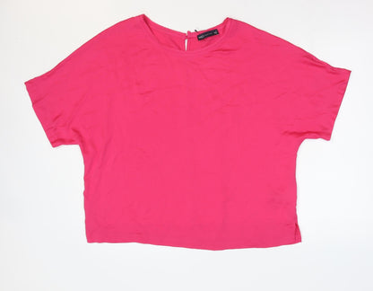 Womens UK Size 16 Marks and Spencer Pink Basic T-Shirt