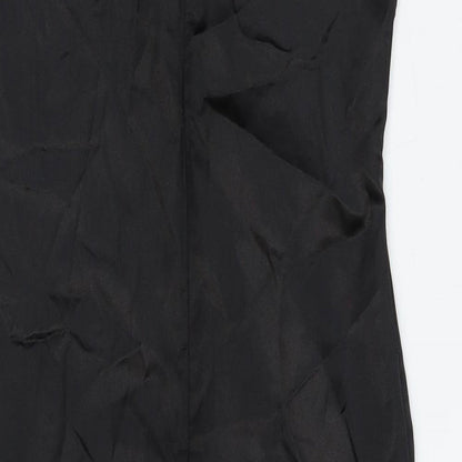 Femme Luxe Womens Black Polyester Bodycon Size 6 One Shoulder Zip