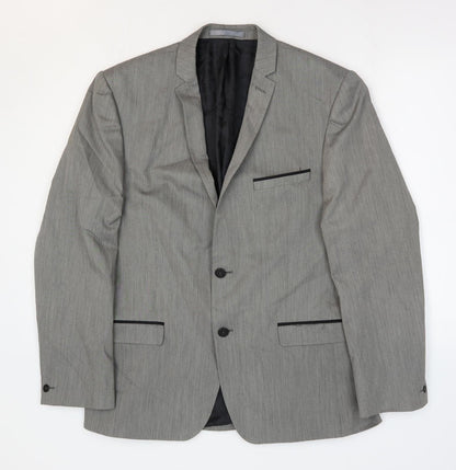 Mens UK Size 42 Red Herring Regular Grey Suit Jacket