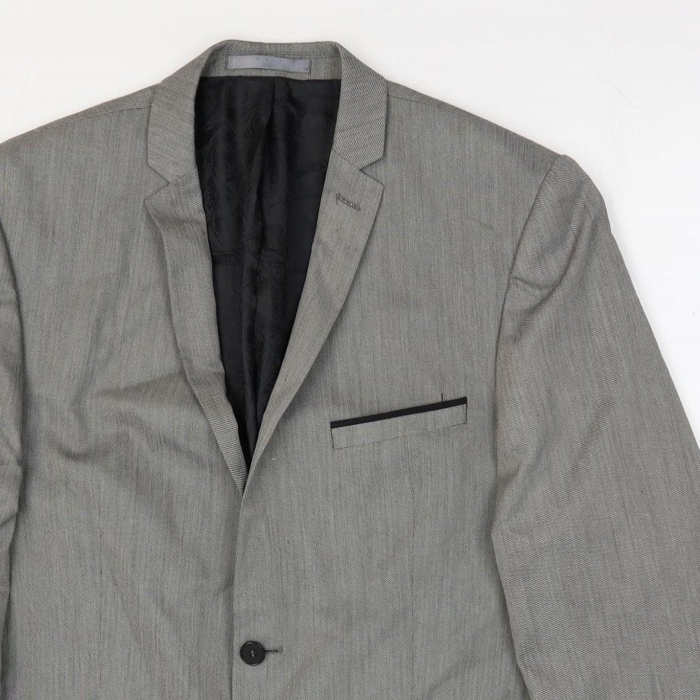 Mens UK Size 42 Red Herring Regular Grey Suit Jacket