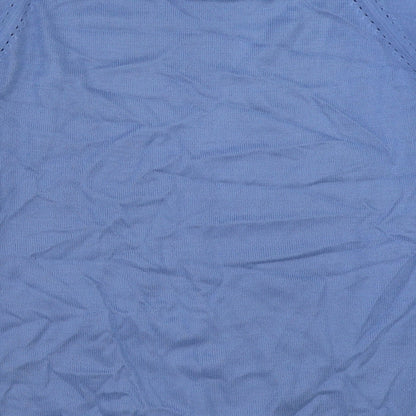 Ridge & Co Womens Blue Round Neck Acrylic Pullover Jumper Size 14