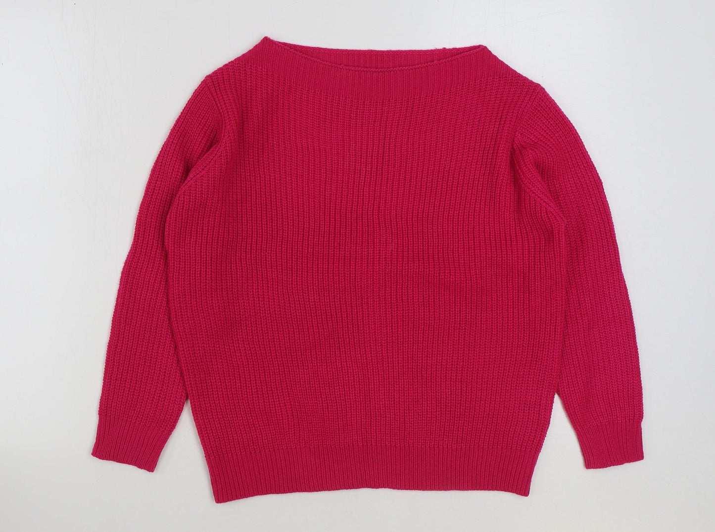 Womens UK Size S Tru Pink Pullover Jumper