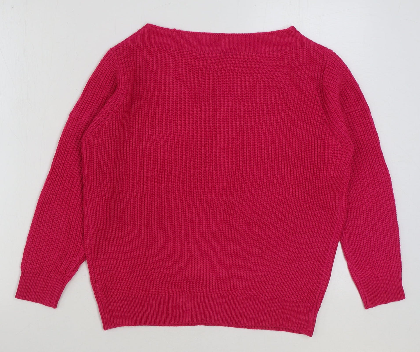 Womens UK Size S Tru Pink Pullover Jumper