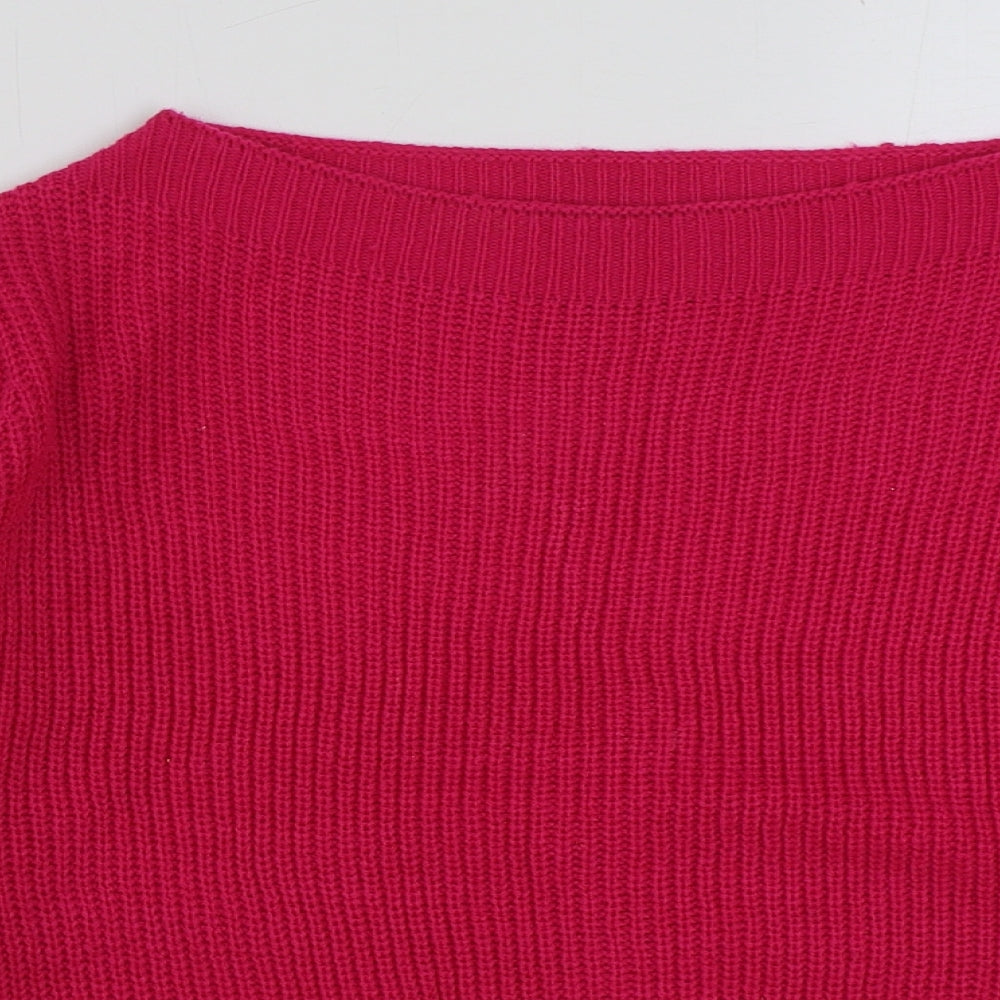 Womens UK Size S Tru Pink Pullover Jumper