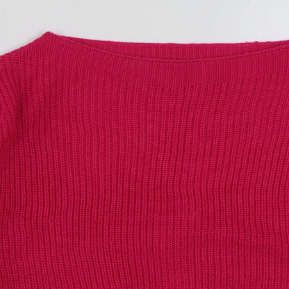 Womens UK Size S Tru Pink Pullover Jumper