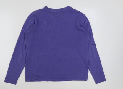 Womens UK Size M Reflect Purple Pullover Jumper