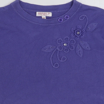 Womens UK Size M Reflect Purple Pullover Jumper