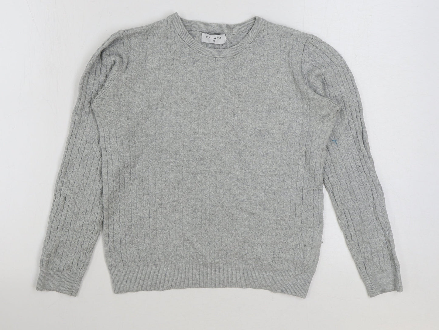 Womens UK Size 12 Matalan Grey Pullover Jumper