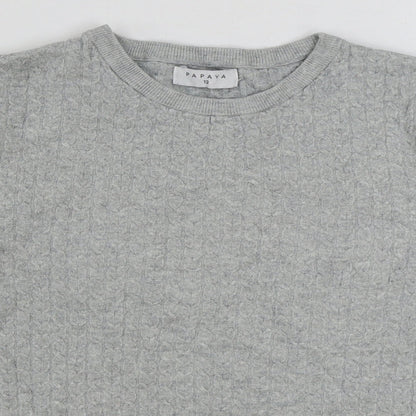 Womens UK Size 12 Matalan Grey Pullover Jumper