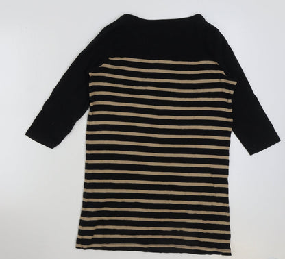 Womens UK Size 12 INTUITION Brown Basic T-Shirt