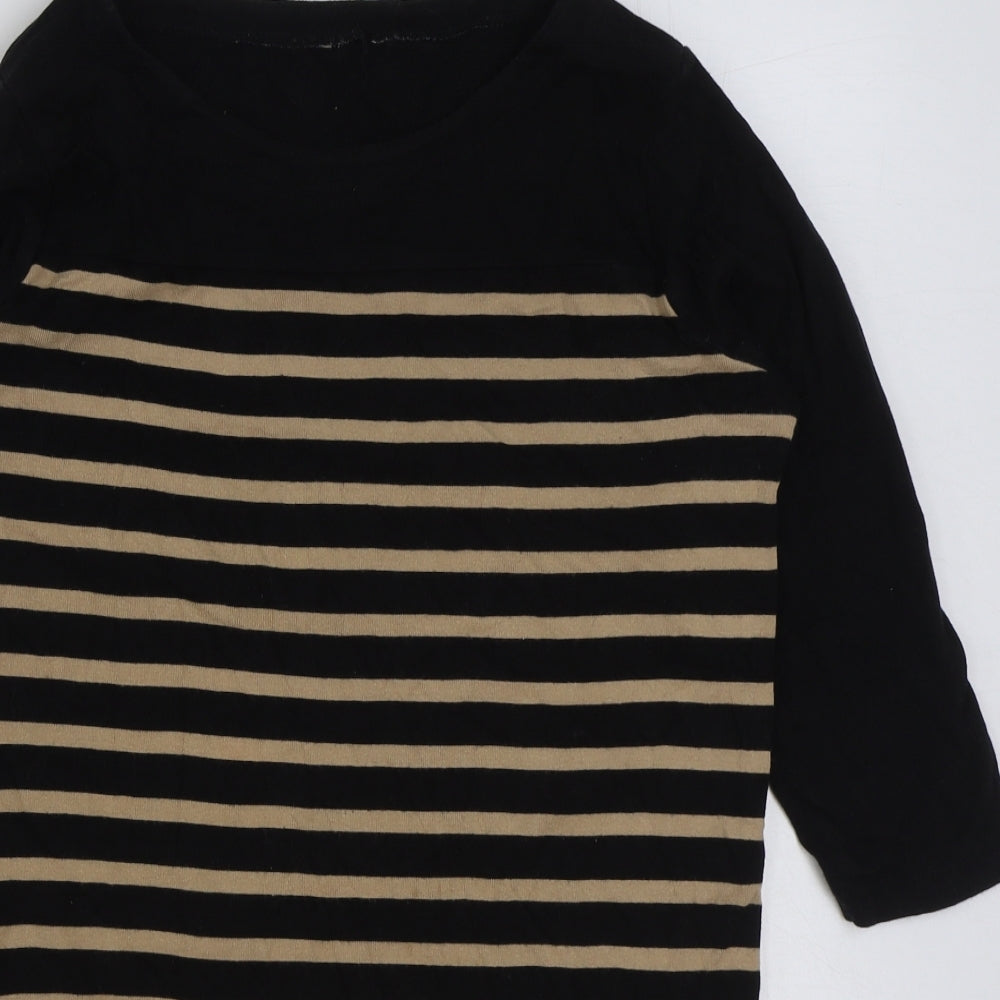 Womens UK Size 12 INTUITION Brown Basic T-Shirt