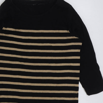 Womens UK Size 12 INTUITION Brown Basic T-Shirt