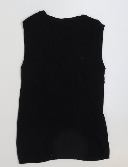 Womens UK Size 10 Dorothy Perkins Black Basic Tank