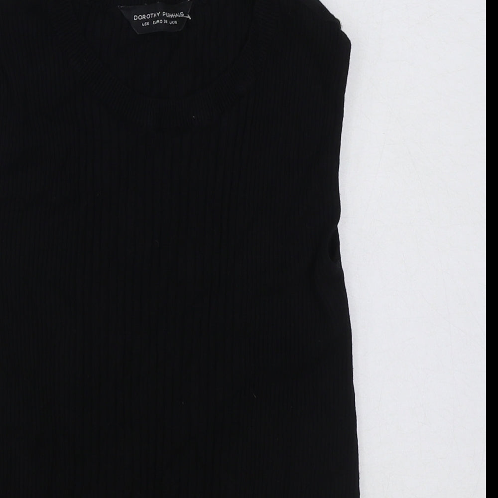 Womens UK Size 10 Dorothy Perkins Black Basic Tank