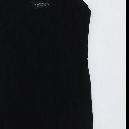 Womens UK Size 10 Dorothy Perkins Black Basic Tank