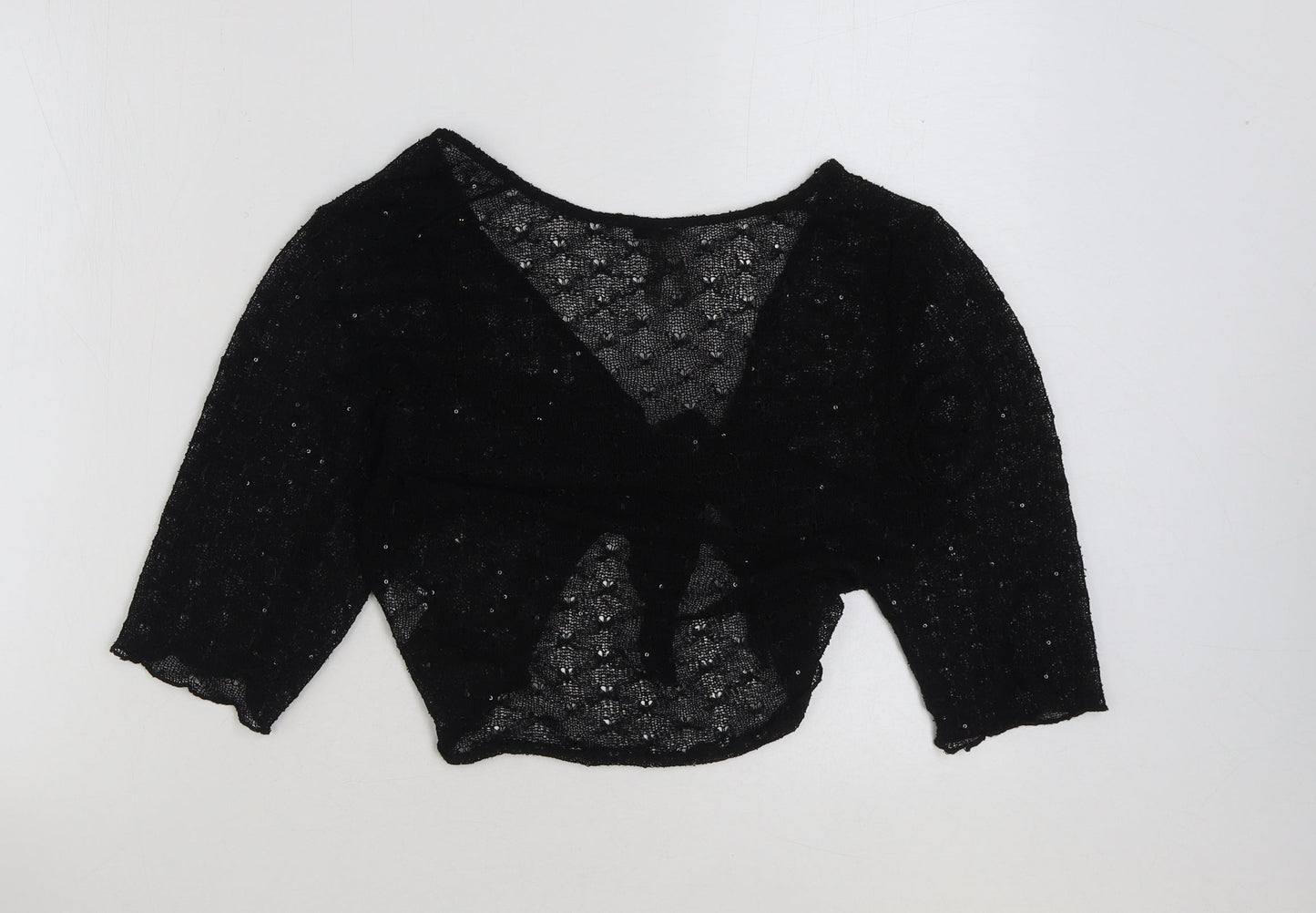 Womens UK Size M INTUITION Black Cardigan Jumper