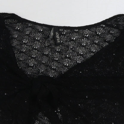 Womens UK Size M INTUITION Black Cardigan Jumper