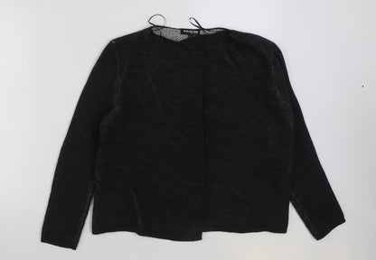 Womens UK Size 14 Debenhams Grey Cardigan Jumper