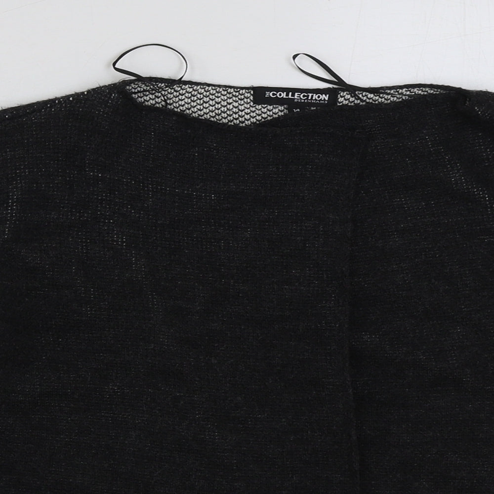 Womens UK Size 14 Debenhams Grey Cardigan Jumper