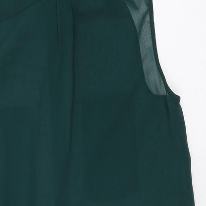 Womens UK Size 8 New Look Green Jersey Button-Up