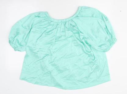 Womens UK Size 12 Marks and Spencer Green Basic T-Shirt