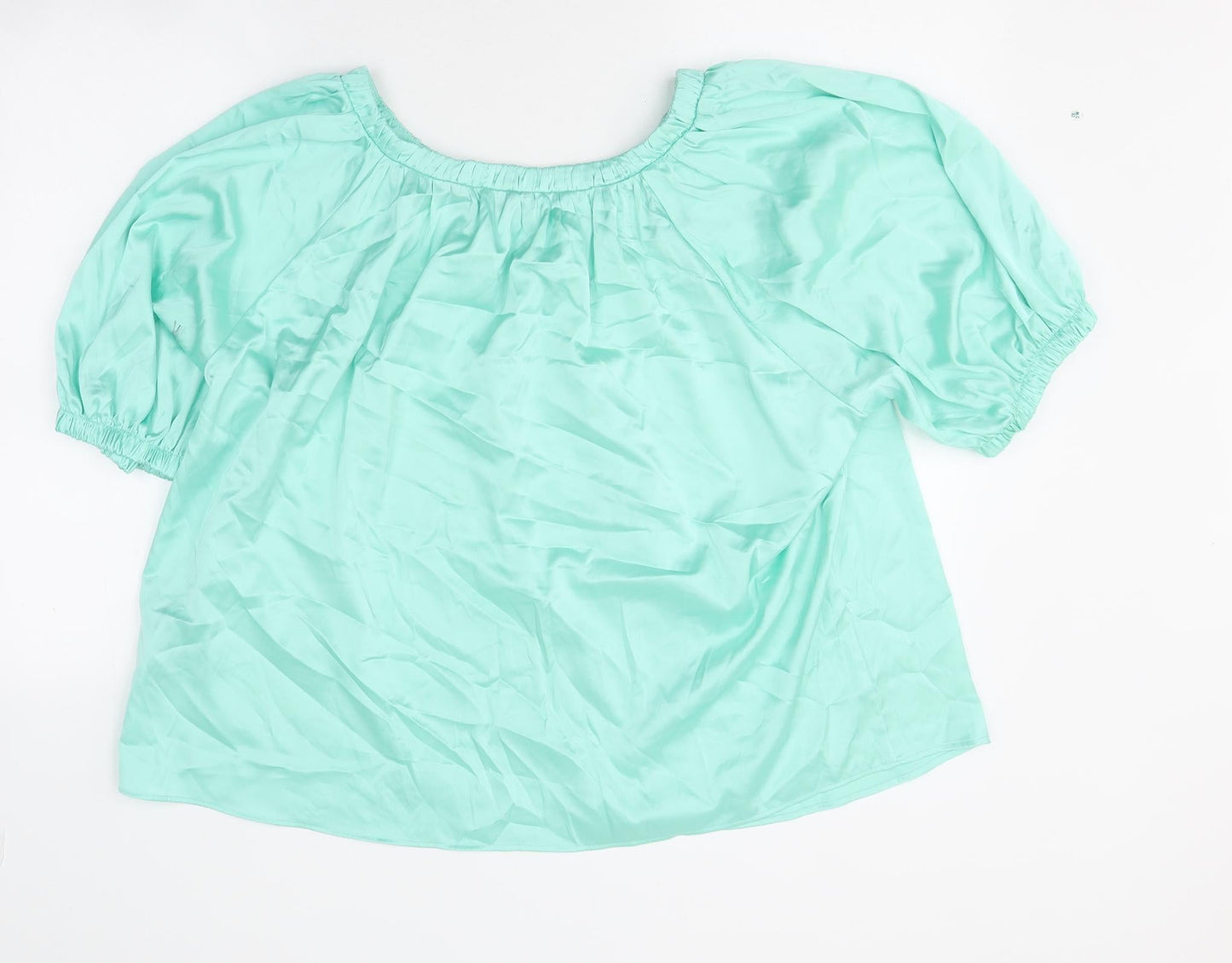 Womens UK Size 12 Marks and Spencer Green Basic T-Shirt