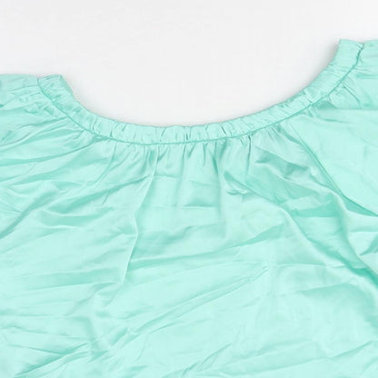 Womens UK Size 12 Marks and Spencer Green Basic T-Shirt