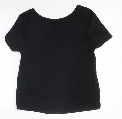 Womens UK Size 8 Marks and Spencer Black Basic T-Shirt