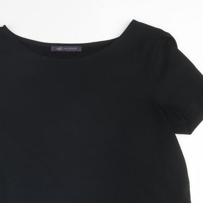 Womens UK Size 8 Marks and Spencer Black Basic T-Shirt