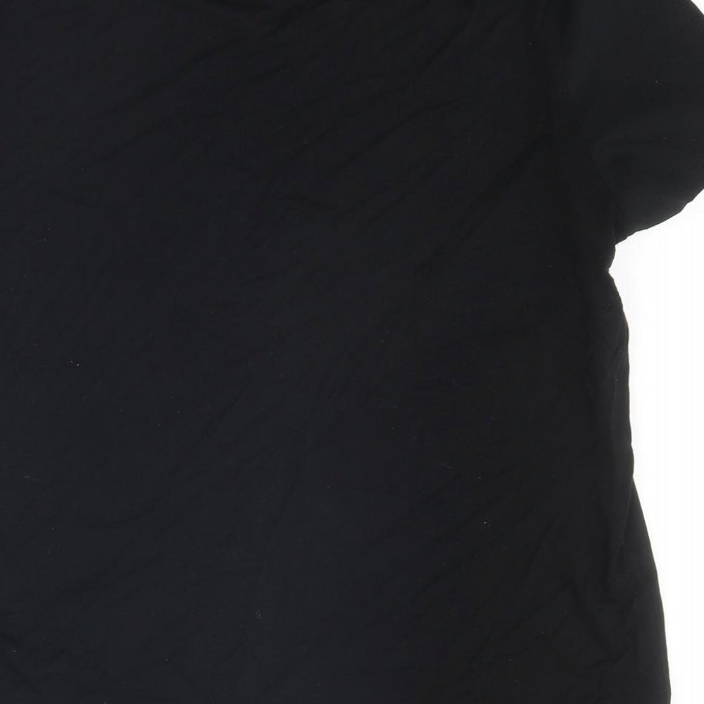 Womens UK Size 8 Marks and Spencer Black Basic T-Shirt