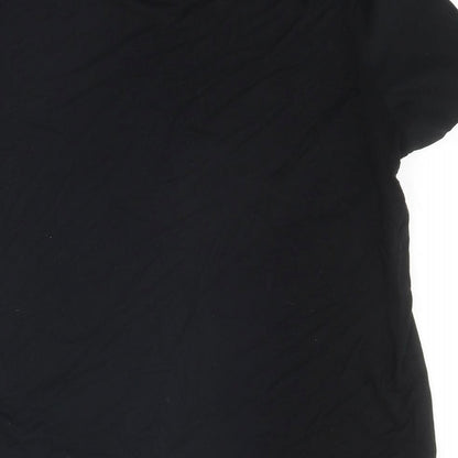Womens UK Size 8 Marks and Spencer Black Basic T-Shirt