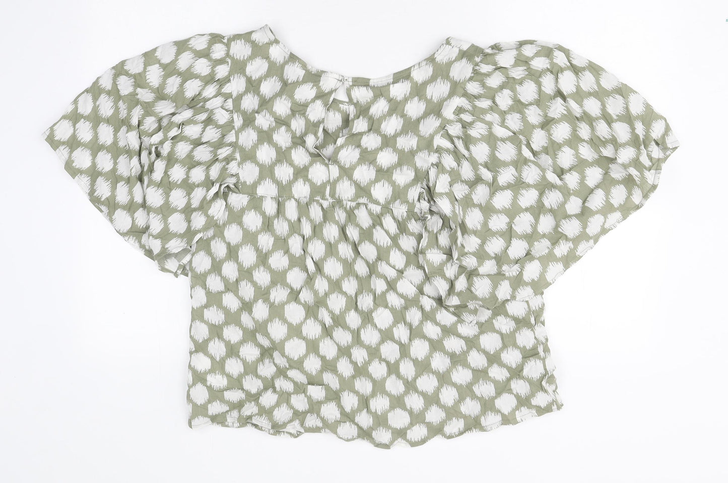 Womens UK Size 12 Marks and Spencer Green Basic T-Shirt