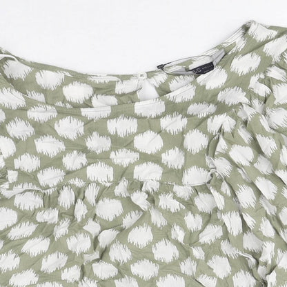 Womens UK Size 12 Marks and Spencer Green Basic T-Shirt
