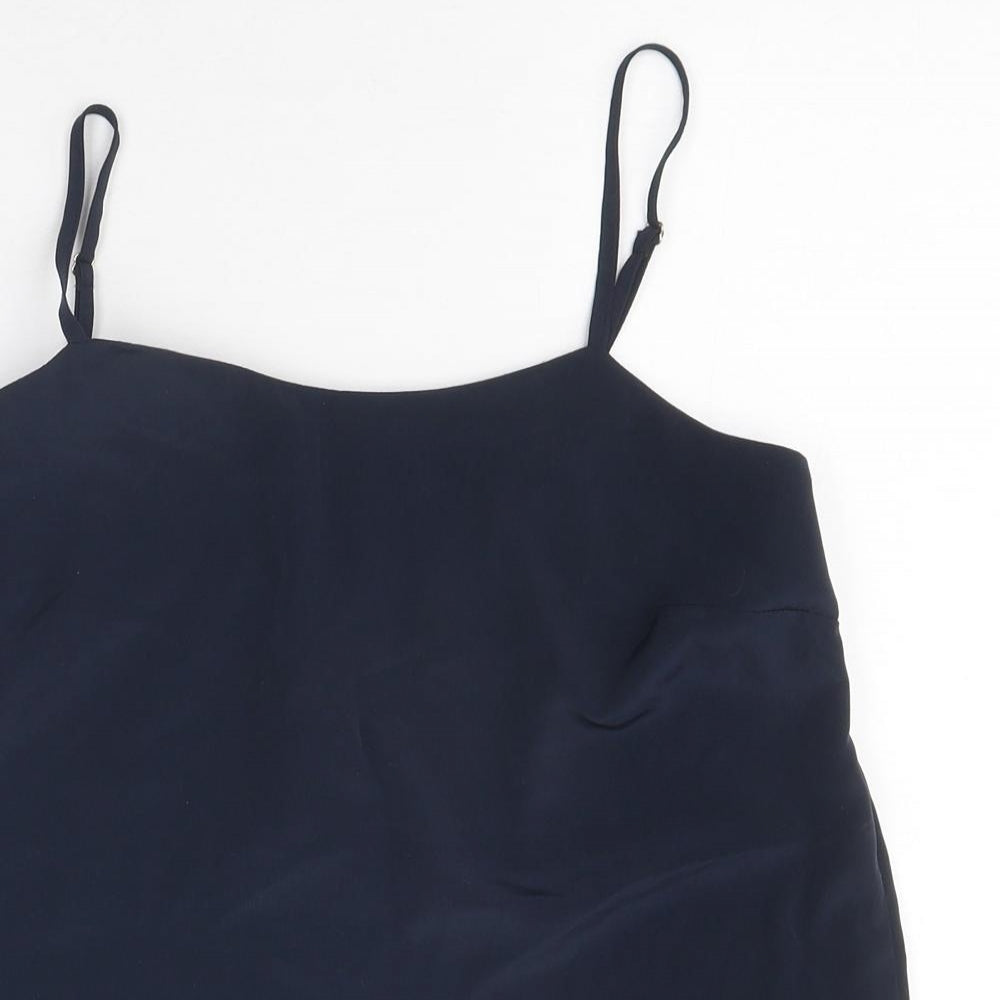 Womens UK Size 10 River Island Blue Basic Tank
