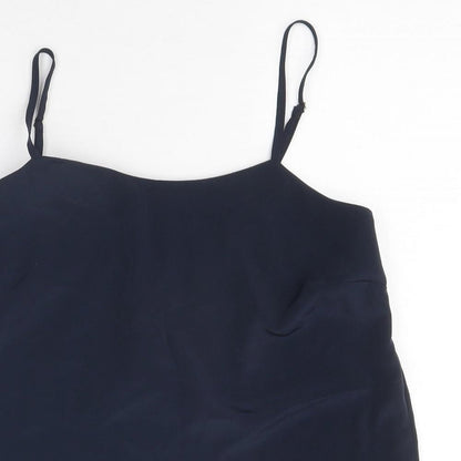 Womens UK Size 10 River Island Blue Basic Tank