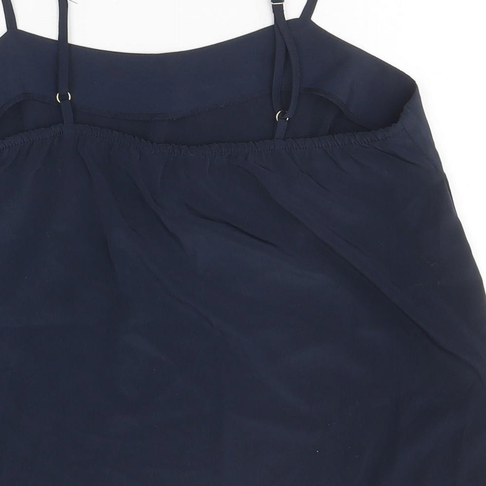 Womens UK Size 10 River Island Blue Basic Tank