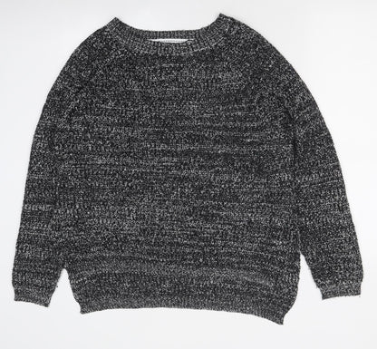 Womens UK Size L Papaya Black Pullover Jumper