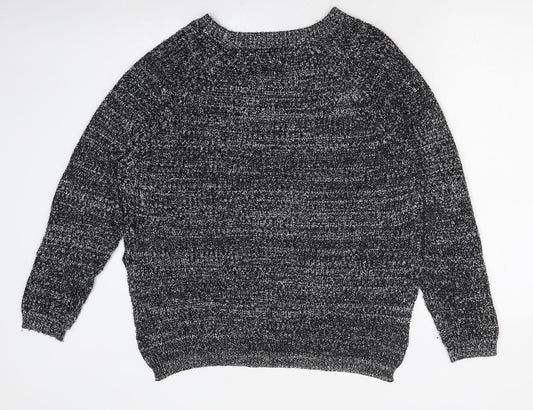 Womens UK Size L Papaya Black Pullover Jumper
