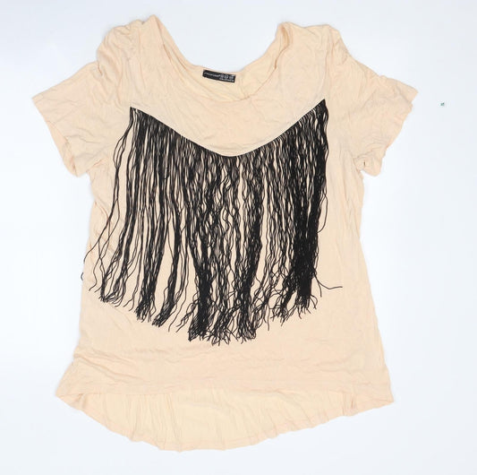 Womens UK Size 16 Atmosphere Beige Basic T-Shirt