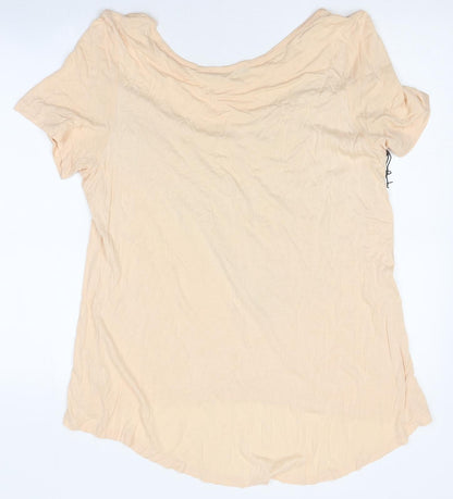 Womens UK Size 16 Atmosphere Beige Basic T-Shirt